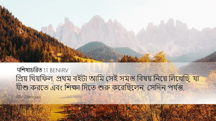 पশিষ্যচরিত 1:1 BENIRV Bible Verse Image