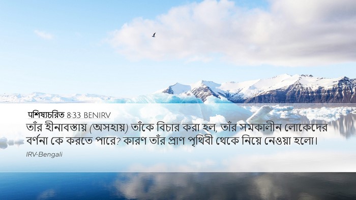 पশিষ্যচরিত 8:33 BENIRV Bible Verse Image