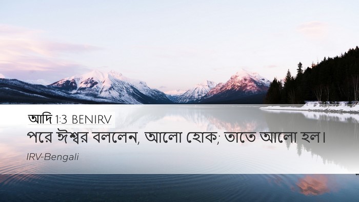 আদি 1:3 BENIRV Bible Verse Image