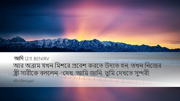 আদি 12:11 BENIRV Bible Verse Image
