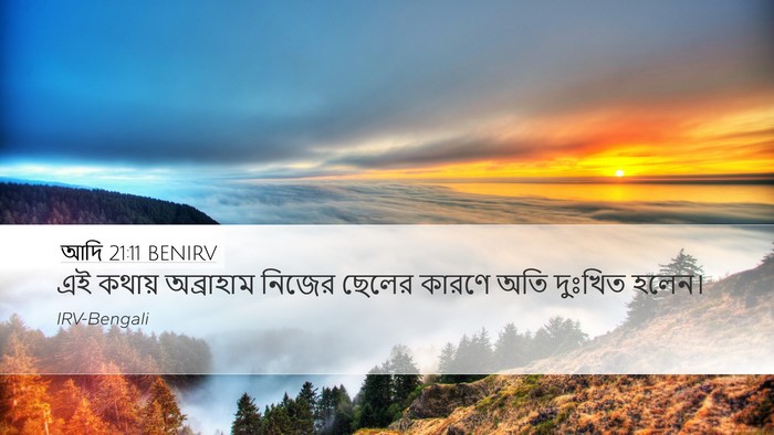 আদি 21:11 BENIRV Desktop Wallpaper - এই কথায় অব্রাহাম - Desktop Bible Verse Wallpaper