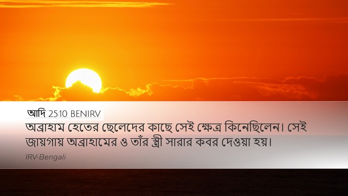 আদি 25:10 BENIRV Desktop Wallpaper - অব্রাহাম হেতের - Desktop Bible Verse Wallpaper