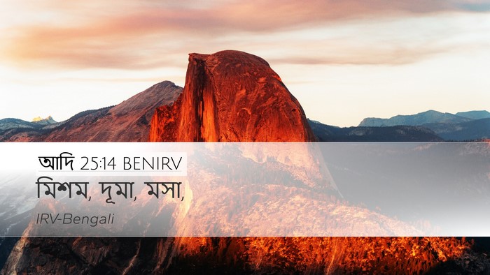 আদি 25:14 BENIRV Bible Verse Image