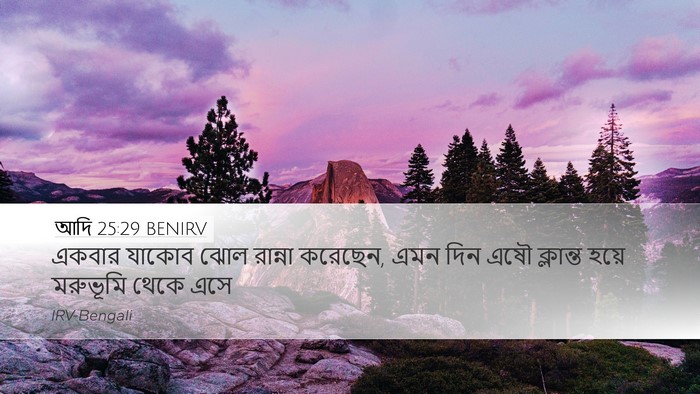 আদি 25:29 BENIRV Desktop Wallpaper - একবার যাকোব ঝোল - Desktop Bible Verse Wallpaper