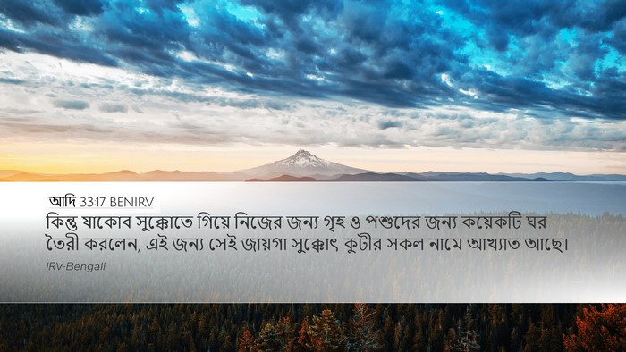 আদি 33:17 BENIRV Bible Verse Image