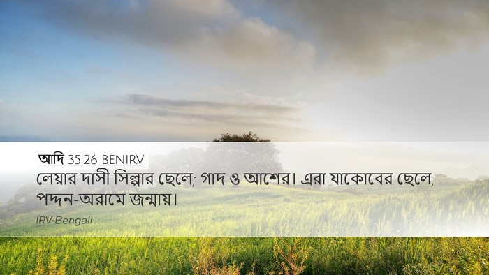 আদি 35:26 BENIRV Desktop Wallpaper - লেয়ার দাসী - Desktop Bible Verse Wallpaper