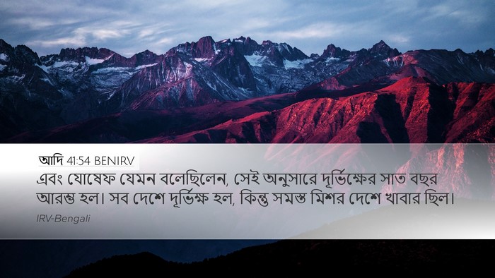 আদি 41:54 BENIRV Bible Verse Image
