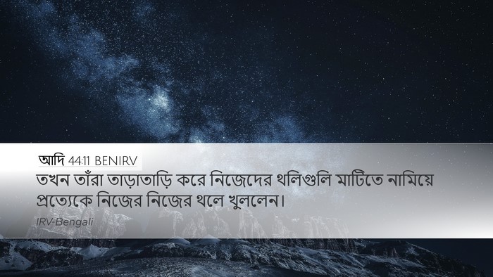 আদি 44:11 BENIRV Desktop Wallpaper - তখন তাঁরা - Desktop Bible Verse Wallpaper