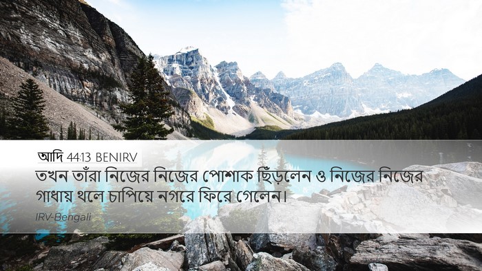আদি 44:13 BENIRV Desktop Wallpaper - তখন তাঁরা নিজের - Desktop Bible Verse Wallpaper