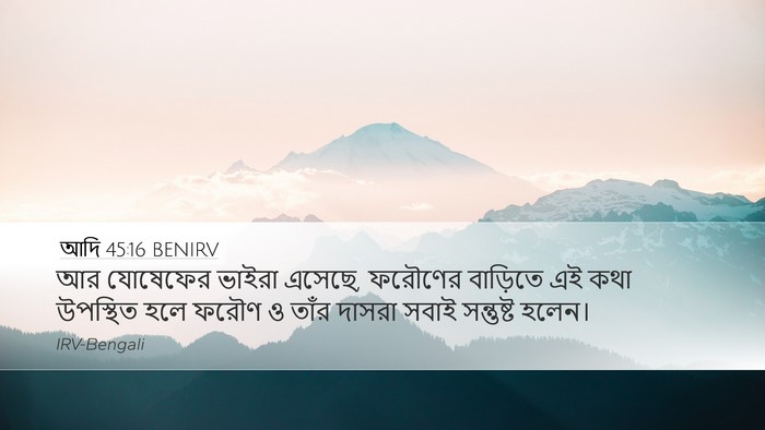 আদি 45:16 BENIRV Bible Verse Image