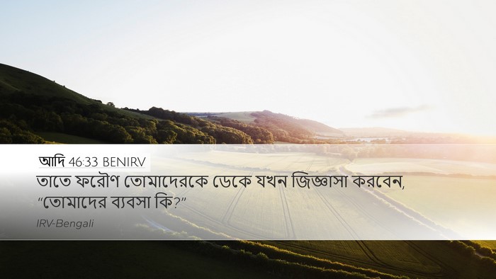 আদি 46:33 BENIRV Desktop Wallpaper - তাতে ফরৌণ - Desktop Bible Verse Wallpaper