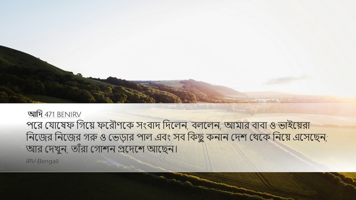 আদি 47:1 BENIRV Desktop Wallpaper - পরে যোষেফ গিয়ে - Desktop Bible Verse Wallpaper