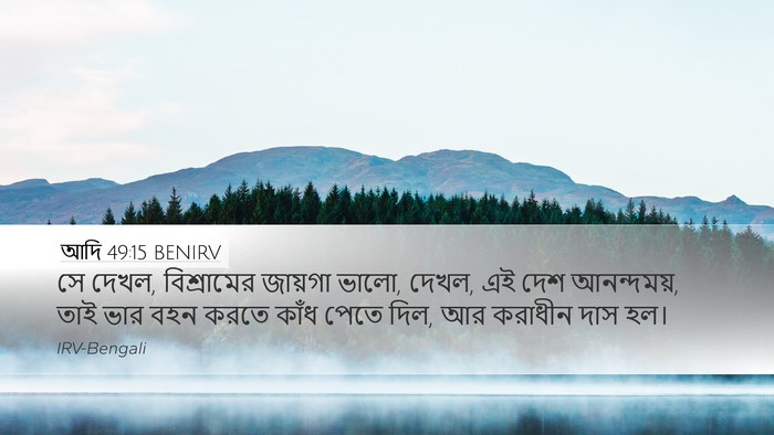 আদি 49:15 BENIRV Bible Verse Image