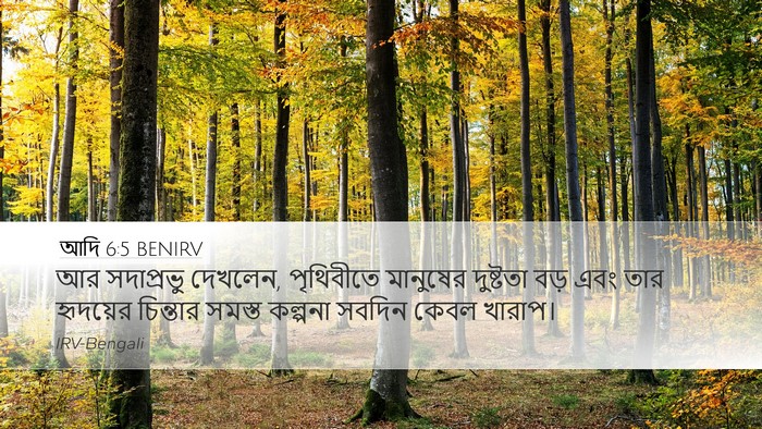 আদি 6:5 BENIRV Bible Verse Image