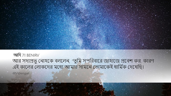 আদি 7:1 BENIRV Bible Verse Image