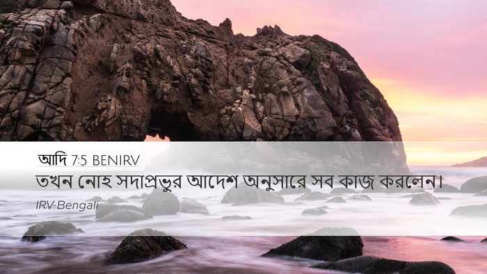 আদি 7:5 BENIRV Desktop Wallpaper - তখন নোহ সদাপ্রভুর - Desktop Bible Verse Wallpaper