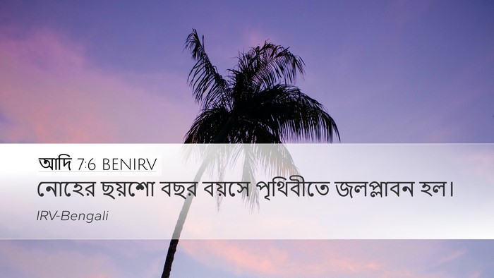 আদি 7:6 BENIRV Desktop Wallpaper - নোহের ছয়শো বছর - Desktop Bible Verse Wallpaper