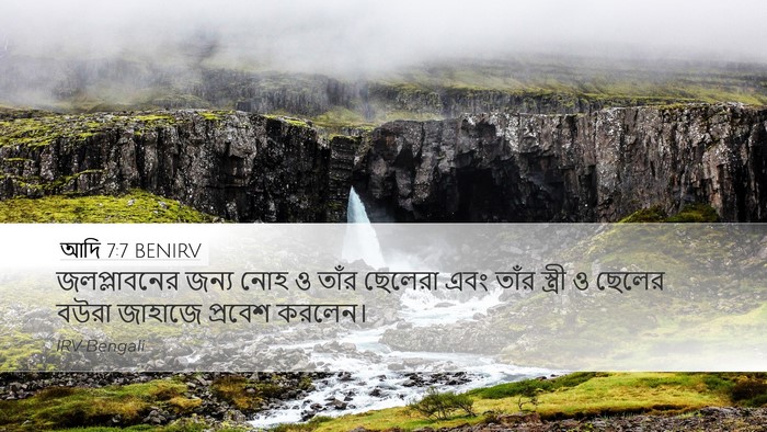 আদি 7:7 BENIRV Bible Verse Image