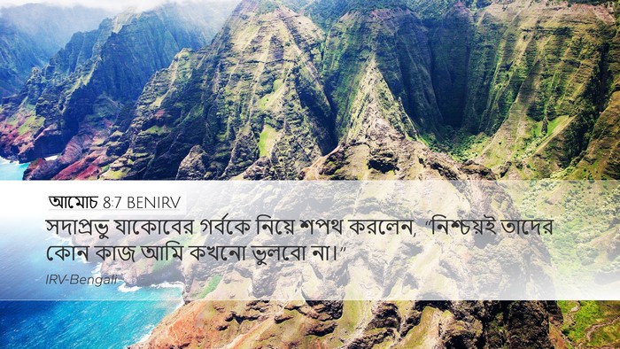 আমোচ 8:7 BENIRV Bible Verse Image