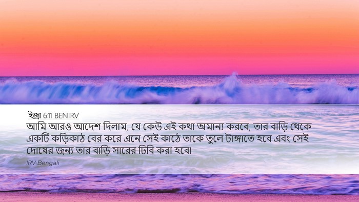 ইজ্ৰা 6:11 BENIRV Bible Verse Image