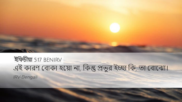 ইফিচীয়া 5:17 BENIRV Bible Verse Image