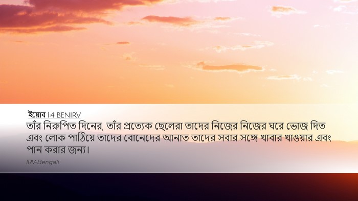ইয়োব 1:4 BENIRV Desktop Wallpaper - তাঁর নিরুপিত - Desktop Bible Verse Wallpaper