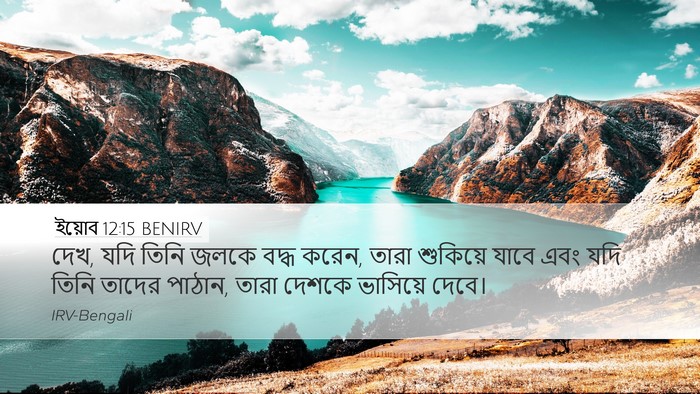 ইয়োব 12:15 BENIRV Bible Verse Image