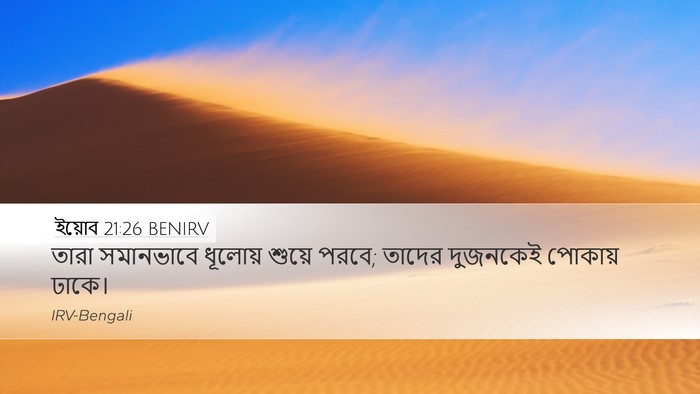 ইয়োব 21:26 BENIRV Desktop Wallpaper - তারা সমানভাবে - Desktop Bible Verse Wallpaper