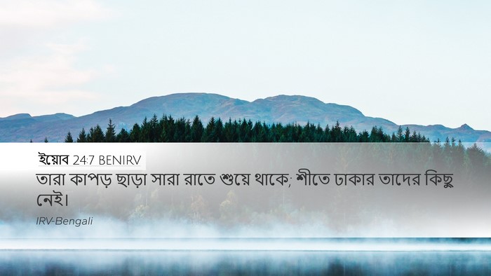 ইয়োব 24:7 BENIRV Bible Verse Image