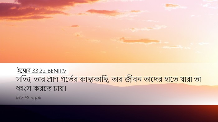 ইয়োব 33:22 BENIRV Bible Verse Image