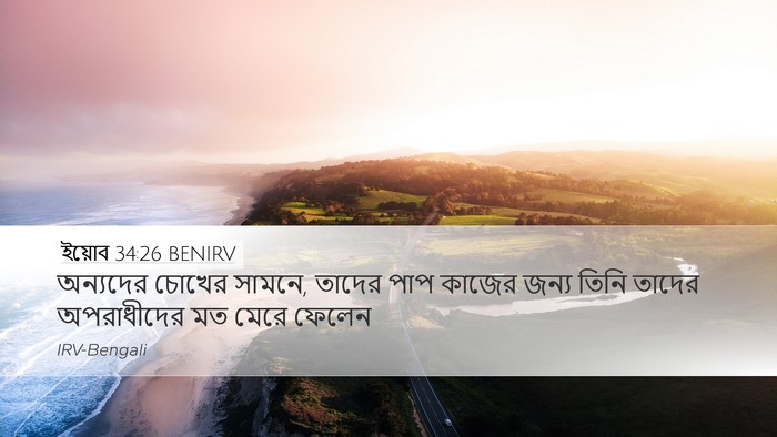 ইয়োব 34:26 BENIRV Desktop Wallpaper - অন্যদের চোখের - Desktop Bible Verse Wallpaper