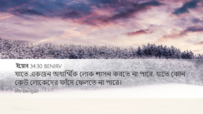 ইয়োব 34:30 BENIRV Bible Verse Image