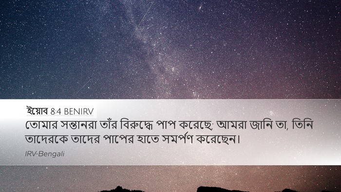 ইয়োব 8:4 BENIRV Bible Verse Image