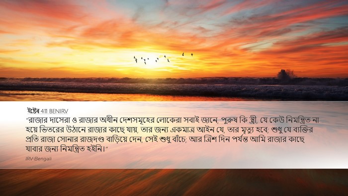 ইষ্টেৰ 4:11 BENIRV Bible Verse Image