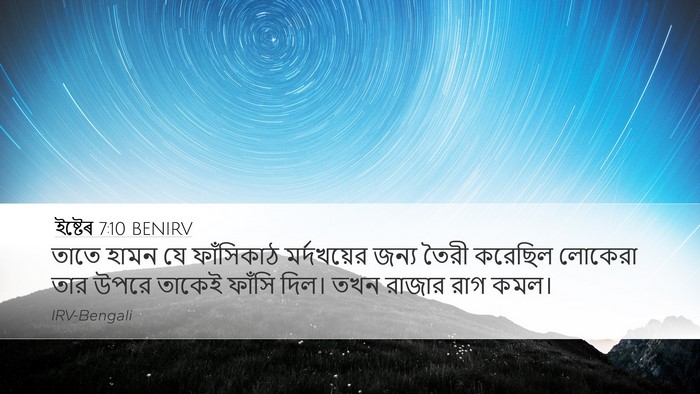 ইষ্টেৰ 7:10 BENIRV Bible Verse Image