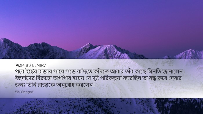 ইষ্টেৰ 8:3 BENIRV Bible Verse Image
