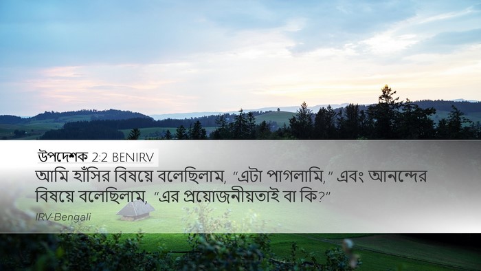 উপদেশক 2:2 BENIRV Bible Verse Image