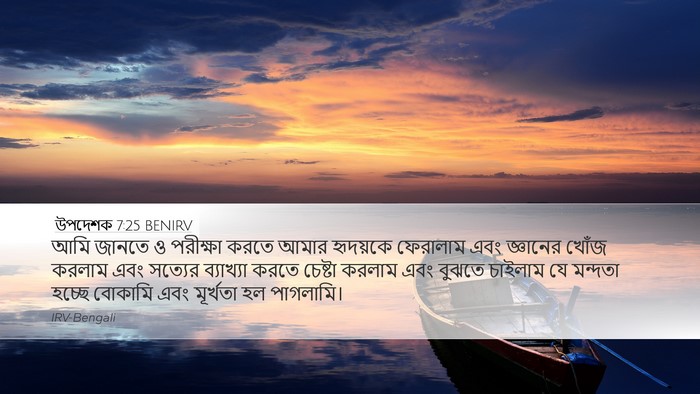 উপদেশক 7:25 BENIRV Bible Verse Image