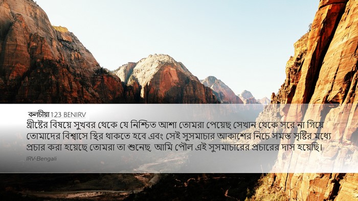 কলচীয়া 1:23 BENIRV Bible Verse Image