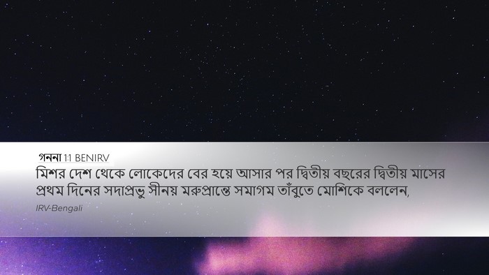 গননা 1:1 BENIRV Desktop Wallpaper - মিশর দেশ থেকে - Desktop Bible Verse Wallpaper