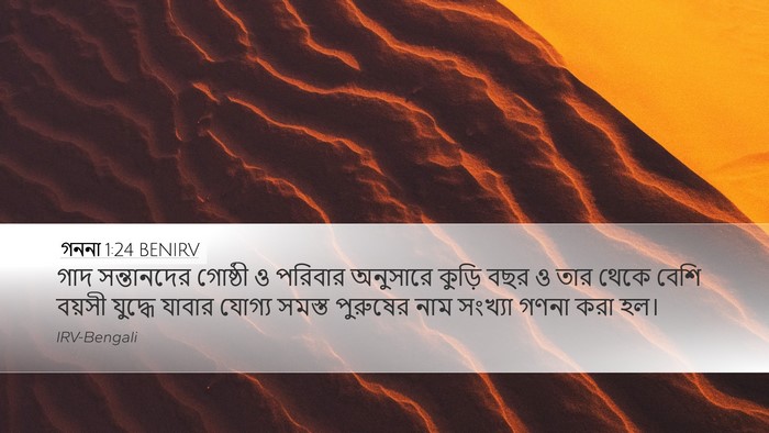 গননা 1:24 BENIRV Desktop Wallpaper - গাদ সন্তানদের - Desktop Bible Verse Wallpaper