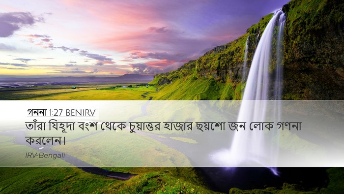 গননা 1:27 BENIRV Desktop Wallpaper - তাঁরা যিহূদা বংশ - Desktop Bible Verse Wallpaper