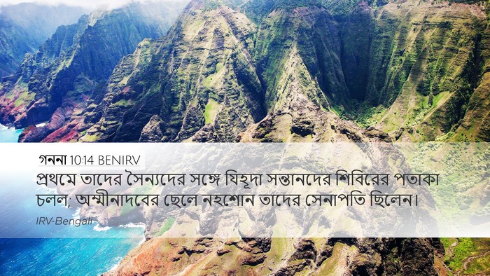 গননা 10:14 BENIRV Bible Verse Image