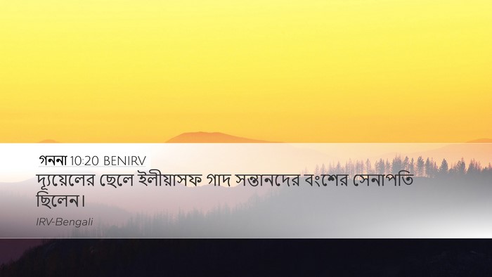 গননা 10:20 BENIRV Bible Verse Image