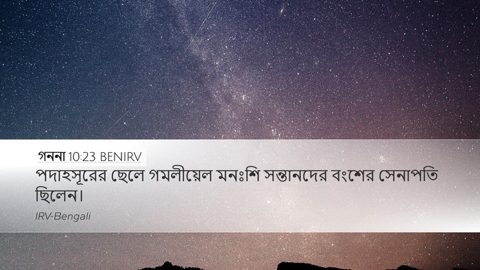 গননা 10:23 BENIRV Bible Verse Image