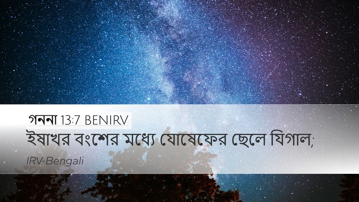 গননা 13:7 BENIRV Desktop Wallpaper - ইষাখর বংশের মধ্যে - Desktop Bible Verse Wallpaper