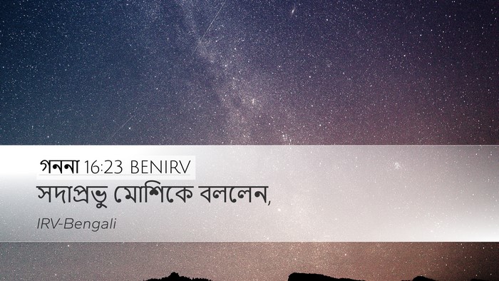 গননা 16:23 BENIRV Desktop Wallpaper - সদাপ্রভু মোশিকে - Desktop Bible Verse Wallpaper