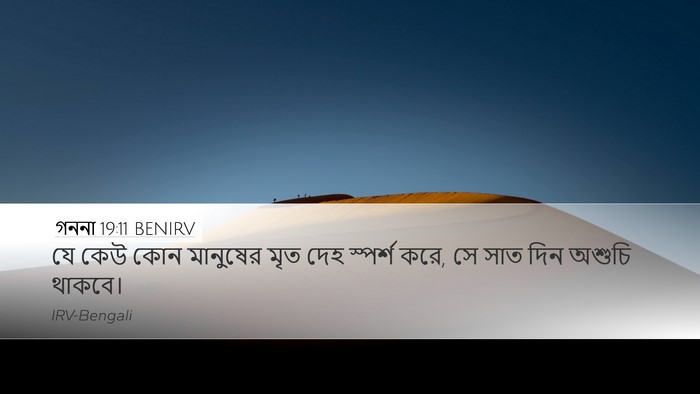 গননা 19:11 BENIRV Bible Verse Image