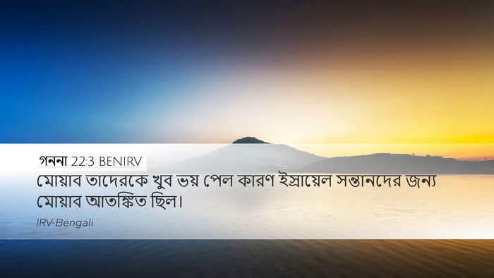 গননা 22:3 BENIRV Bible Verse Image