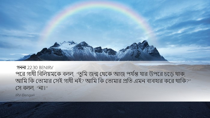 গননা 22:30 BENIRV Desktop Wallpaper - পরে গাধী - Desktop Bible Verse Wallpaper
